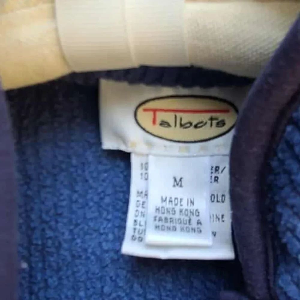 Talbots Blue Soft Ribbed Pullover size Medium - Picture 2 of 8